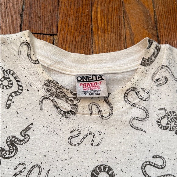 1993 Coral Snake AOP Vintage Single Stitch T-Shirt - Picture 3 of 13